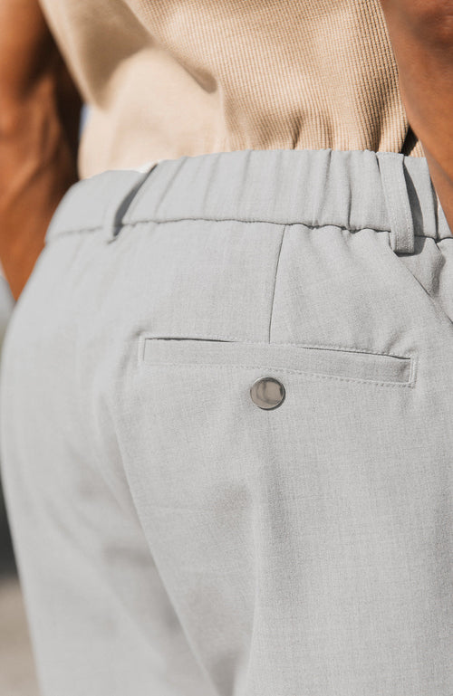 Aster Tailored Stretch Slim Leg Trousers in Grey