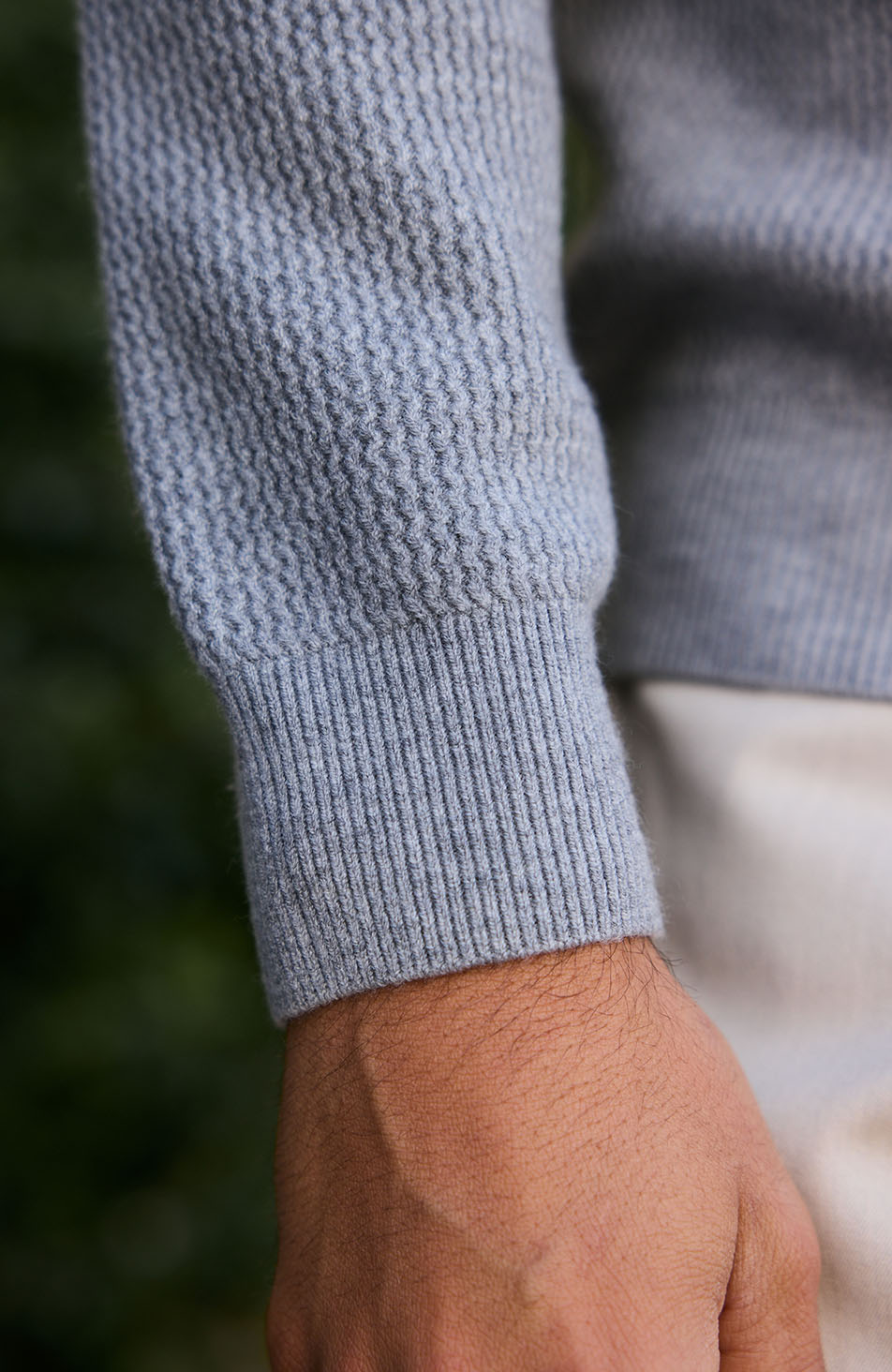 Dolce Relaxed Fit Long Sleeve Revere Jumper in Grey