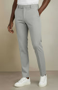 Aster Tailored Stretch Slim Leg Trousers in Grey