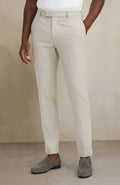 Aster Tailored Stretch Slim Leg Trousers in Beige